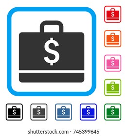 Accounting icon. Flat gray iconic symbol in a blue rounded square. Black, gray, green, blue, red, orange color variants of Accounting vector. Designed for web and software user interface.