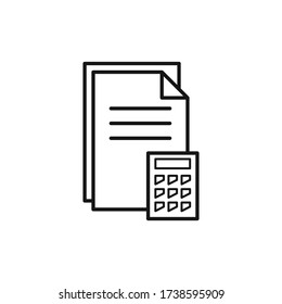 Diseño de vectores planos de icono de contabilidad