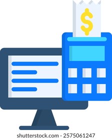 Accounting Icon Flat Vector Illustration