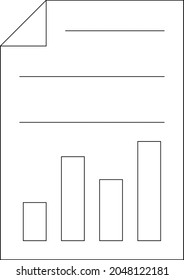 accounting icon graph and sheet