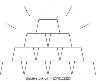 accounting icon ingot and gold