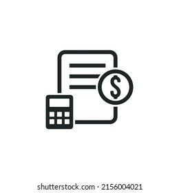 Accounting icon isolated on white background