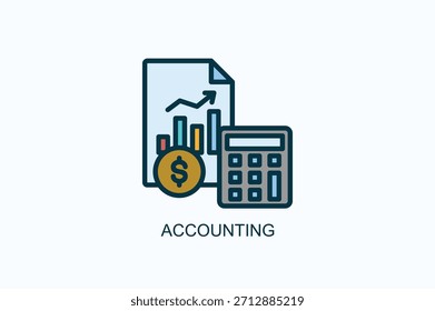 Icono De Contabilidad O Logotipo Ilustración vectorial Aislada