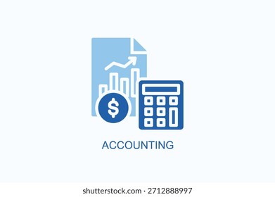Icono De Contabilidad O Logotipo Ilustración vectorial Aislada