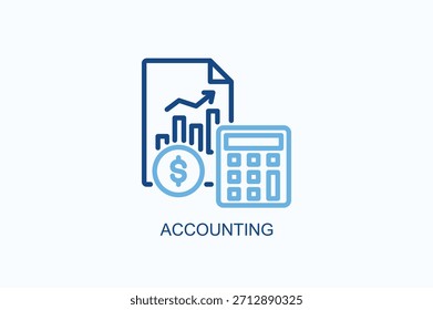 Ilustração De Vetor Isolado De Ícone Ou Logotipo De Contabilidade