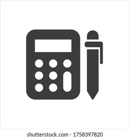 Accounting icon on white background