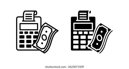 Conjunto de ícones de contabilidade. para conceito móvel e web design em fundo branco