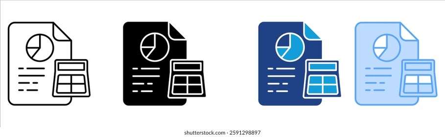 Accounting  Icon Set Multiple Style Collection