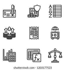 Accounting icon set vector