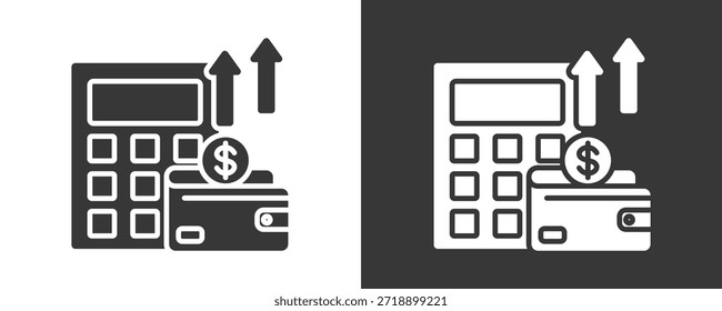 Conjunto De Iconos De Contabilidad Colección De Vector Aislada En Blanco Y Negro