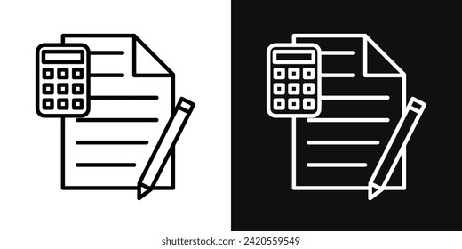 Accounting Icon Set. Vector Illustration