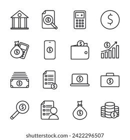 Accounting icon set vector illustration