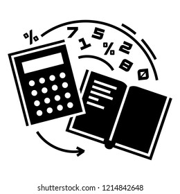 Accounting icon. Simple illustration of accounting vector icon for web design isolated on white background