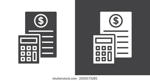 Conjunto de ilustración de línea fina de icono de contabilidad