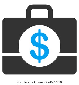 Accounting icon. This isolated flat symbol uses modern corporation light blue and gray colors.
