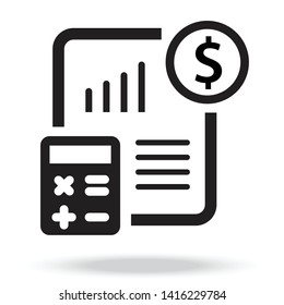 Accounting Icon vector .Budget, Bookkeeping Icon.