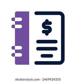 accounting icon. vector dual tone icon for your website, mobile, presentation, and logo design.