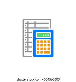 accounting icon vector, filled flat sign, solid colorful pictogram isolated on white, logo illustration