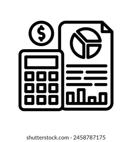 Accounting  icon in vector. Logotype
