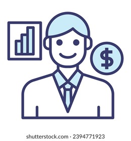 Accounting icon vector on trendy design