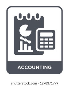 accounting icon vector on white background, accounting trendy filled icons from Business and analytics collection, accounting vector illustration