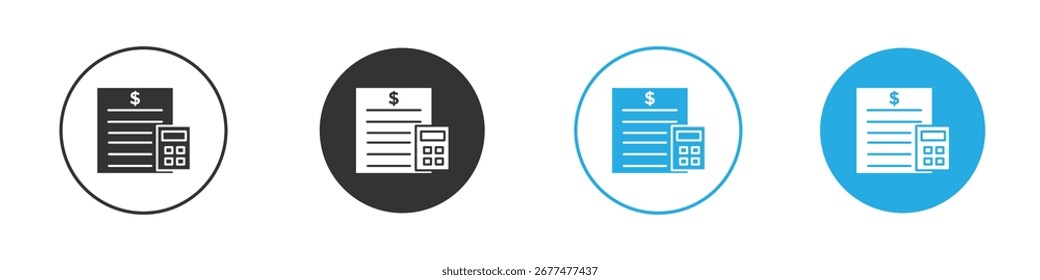 Accounting icon vector style flat trendy collection.