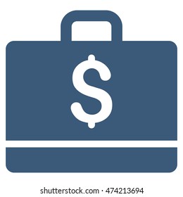 Accounting icon. Vector style is flat iconic symbol with rounded angles, blue color, white background.