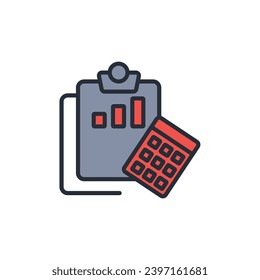 accounting icon. vector.Editable stroke.linear style sign for use web design,logo.Symbol illustration.