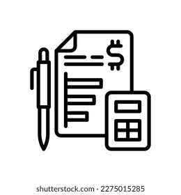 accounting icon for your website design, logo, app, UI.
