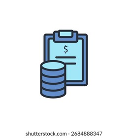 accounting icon.Editable stroke.linear style sign for use web design,logo.Symbol illustration.