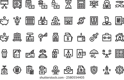 Accounting icons High-Quality Vector Icons Collection with Editable Stroke. Ideal for Professional and Creative Projects