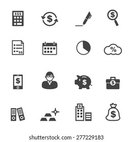 Accounting Icons, Mono Vector Icons