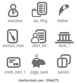 Accounting icons set 4. Check my portfolio for many more images from this series.