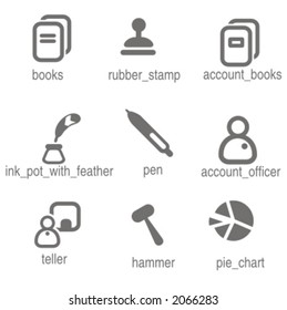 Accounting icons set 6. Check my portfolio for many more images from this series.