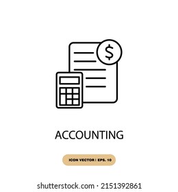 accounting icons  symbol vector elements for infographic web