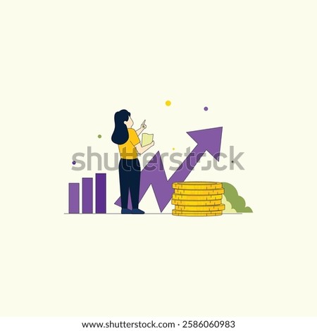Accounting Illustration for design needs, Landing Pages, Animation, Apps, Presentations, Content Creator and other Promotions