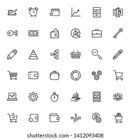 Accounting ine icon set. Collection of high quality black outline logo for web site design and mobile apps. Vector illustration on a white background