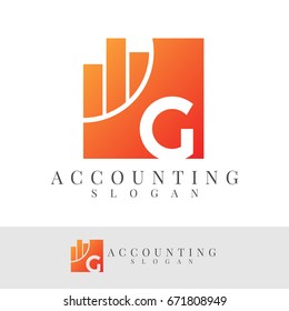 accounting initial Letter G Logo design
