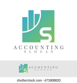 accounting initial Letter S Logo design