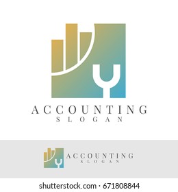 accounting initial Letter Y Logo design