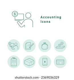 Accounting and invoice icon set