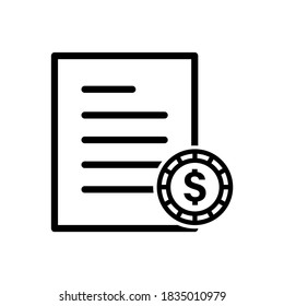 Accounting invoice icon vector symbol illustration