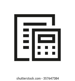 Accounting, invoice  line icon. Pixel perfect fully editable vector icon suitable for websites, info graphics and print media.