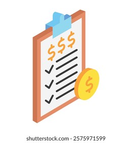 Accounting isometric 3D. use for modern concept, print, UI, UX kit, web and app development. Vector EPS 10, related to education, business, finance, investment.