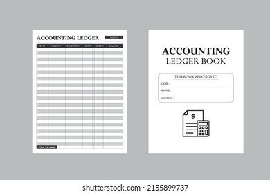 accounting ledger book kdp interiors. Business finance tracker ledger. Balance sheet tracker log book. Checking account ledger for business and financial work.

