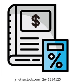 Accounting Ledger Icon Element For Design