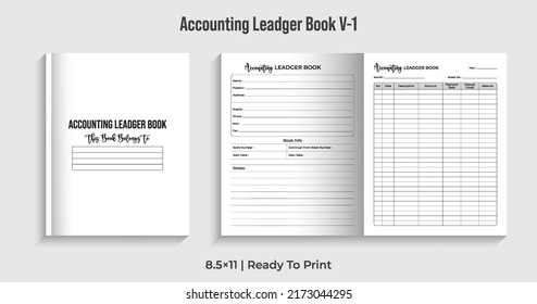 Accounting Ledger Logbook, Accounting Record Book