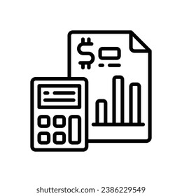 Symbol der Buchführungslinie. Vektorsymbol für Ihre Website, Ihr Handy, Ihre Präsentation und Ihr Logo-Design.