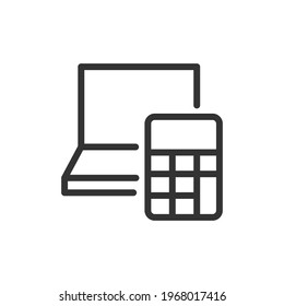 Accounting line icon. Web symbol for web and apps. Sign design in outline style. Accounting stroke object.