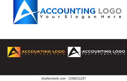 accounting logo for company initials A vector eps 10
